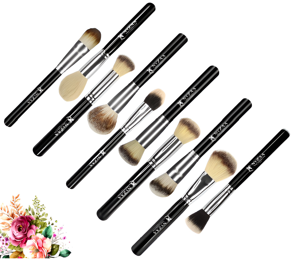 NyZAA Pro Brush Set of 10-pcs