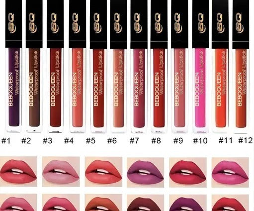 BEBOQUEEN Edition Set of 12 Liquid Lipsticks Matte Finish Long Lasting