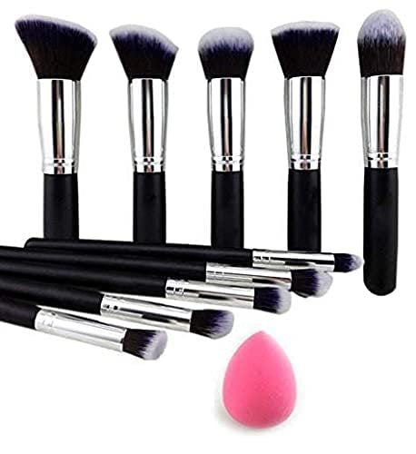 Makeup Brushes Set Tool Pro Foundation Eyeliner Eyeshadow (Black)