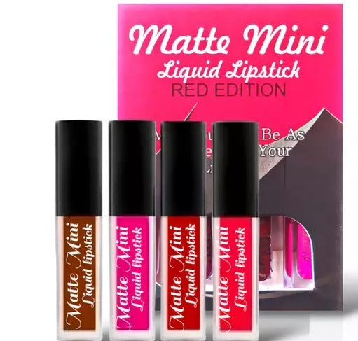 BEBOQUEEN 4Pcs Liquid Lipstick Set matte 24 hours originales matte