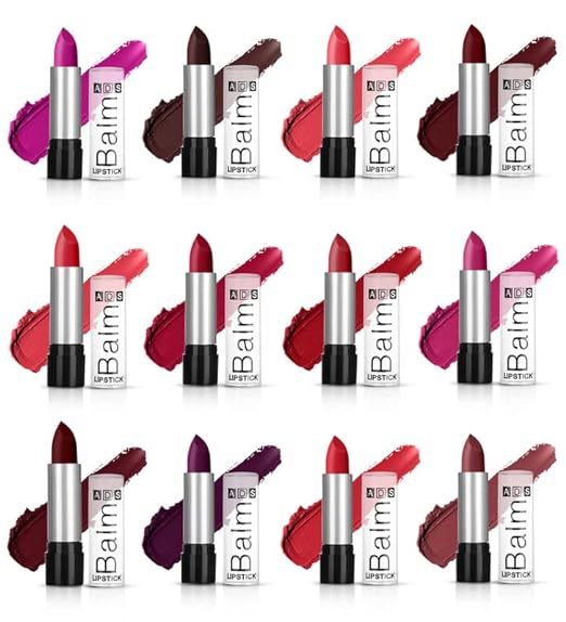 Matte Amplified Crème Balm Lipstick, Pack of 12(J113-A)