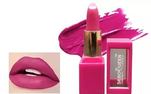 BEBOQUEEN Soft creamy matte lipstick in a Long Lasting (PINK)