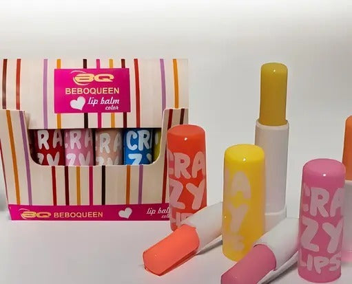 BEBOQUEEN Crazy Lips Crazy/Baby Lip balms (SET OF 12)