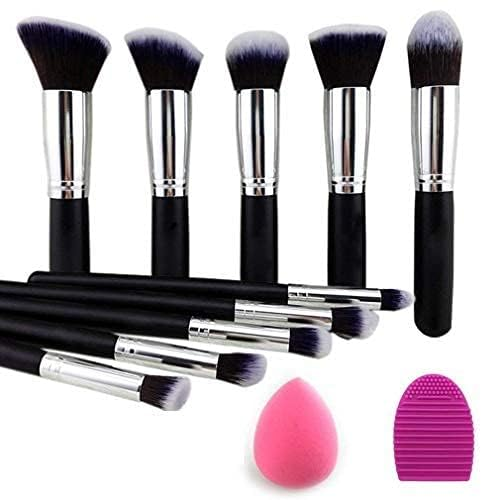 Premium Synthetic Foundation Face Powder Blush Eyeshadow Brush 10Pcs.