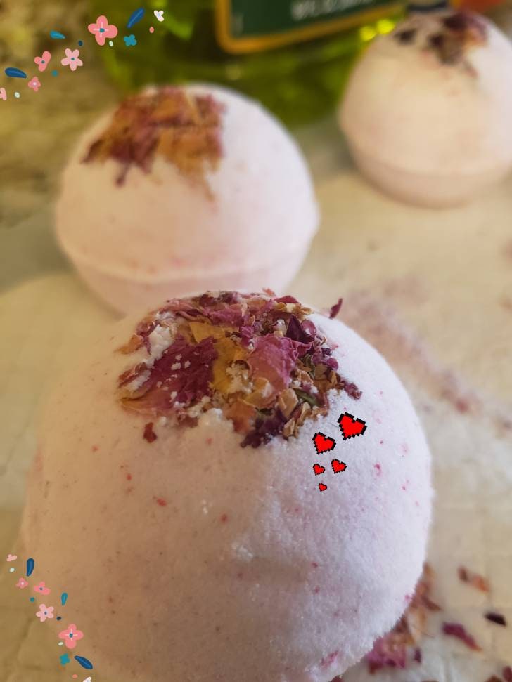 Simply Rose Petal Bath Bomb 4 pcs