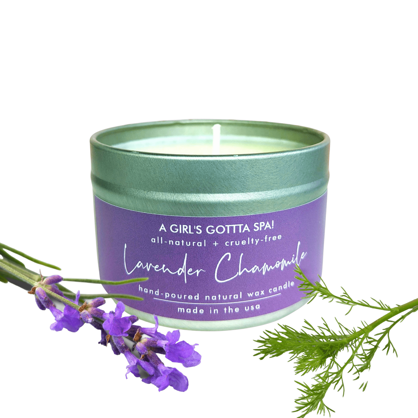 Lavender Chamomile Natural Wax Candle