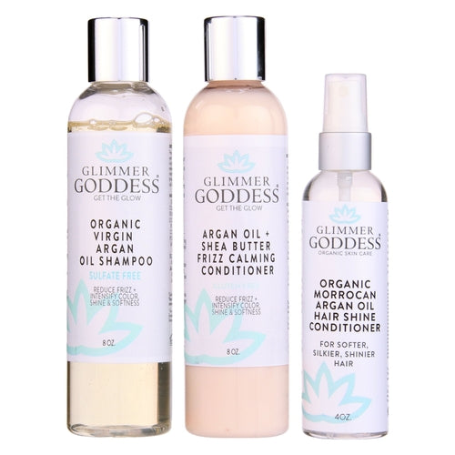 Organic Argan Oil Trio (Shampoo + Conditioner + Hair Shine Spray)