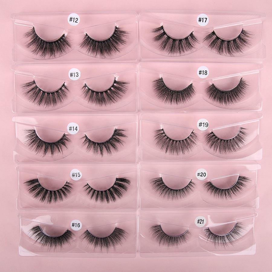 10 Pairs/Lot Wholesale Natural 3D False Eyelashes Fake Lashes Makeup