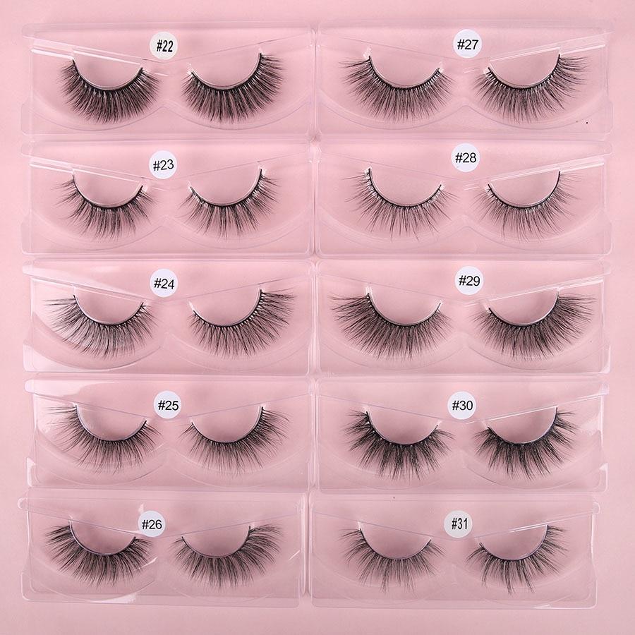 10 Pairs/Lot Wholesale Natural 3D False Eyelashes Fake Lashes Makeup