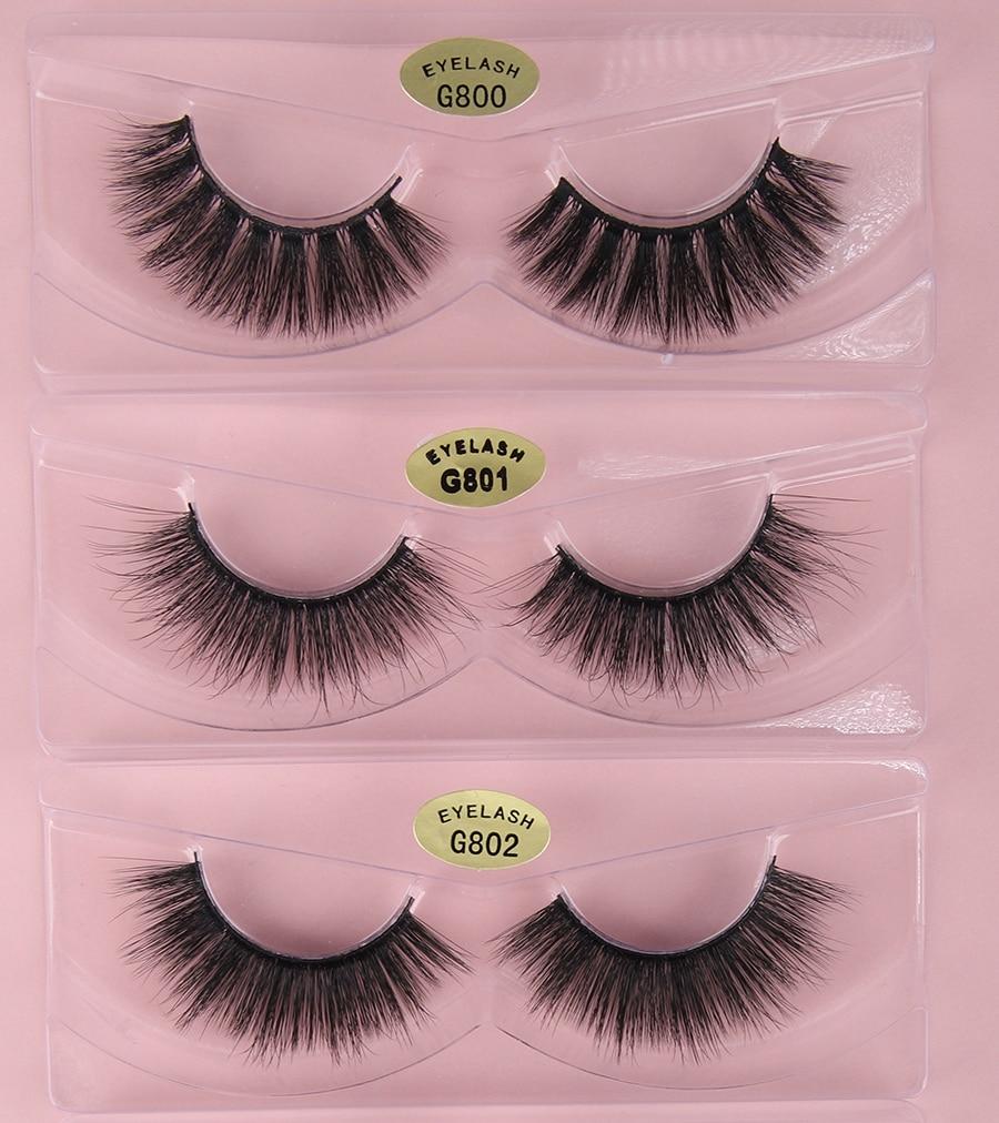 10/20/30/40/50 Pairs Wholesale Natural False Eyelashes Long 3d Mink