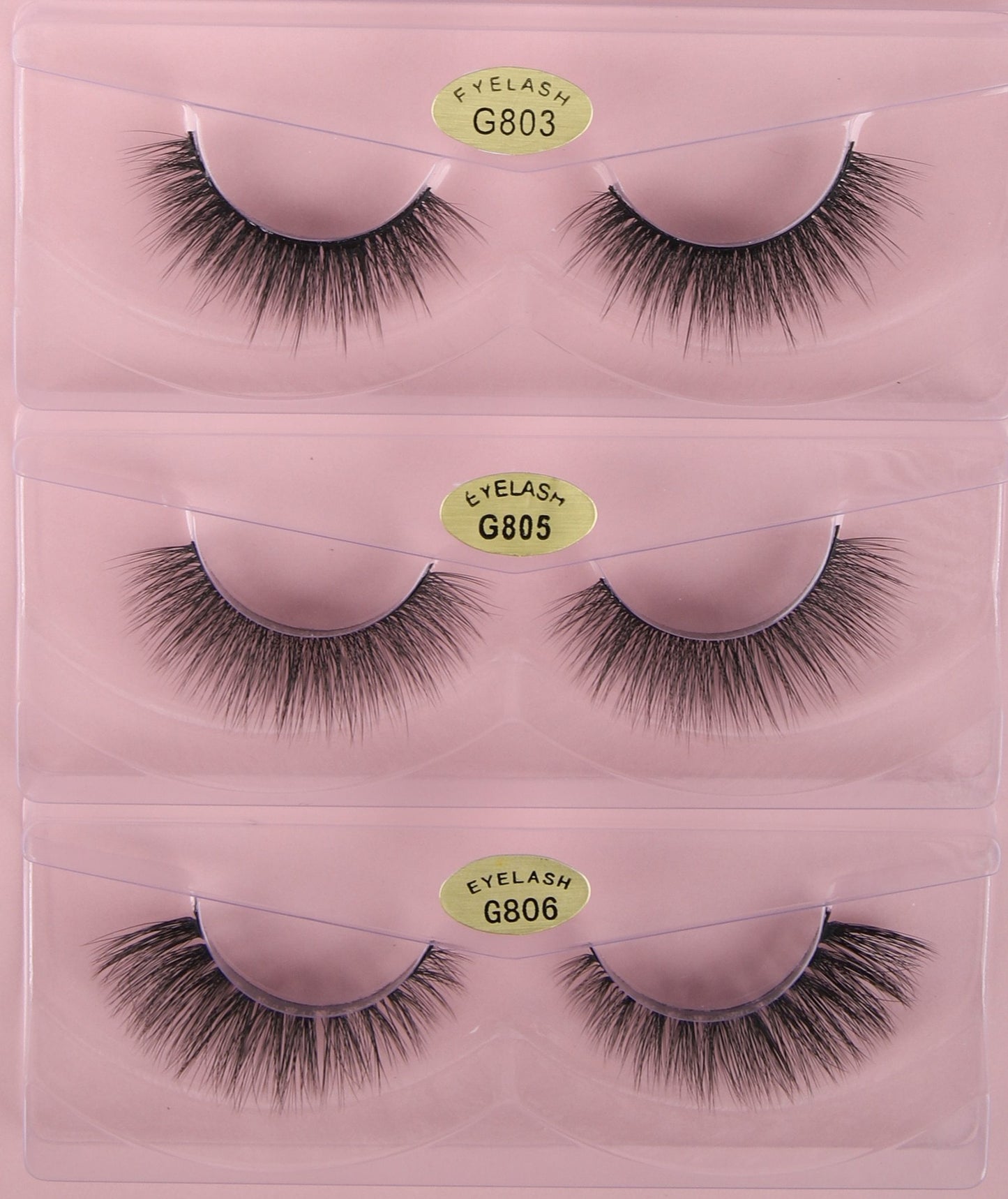 10/20/30/40/50 Pairs Wholesale Natural False Eyelashes Long 3d Mink