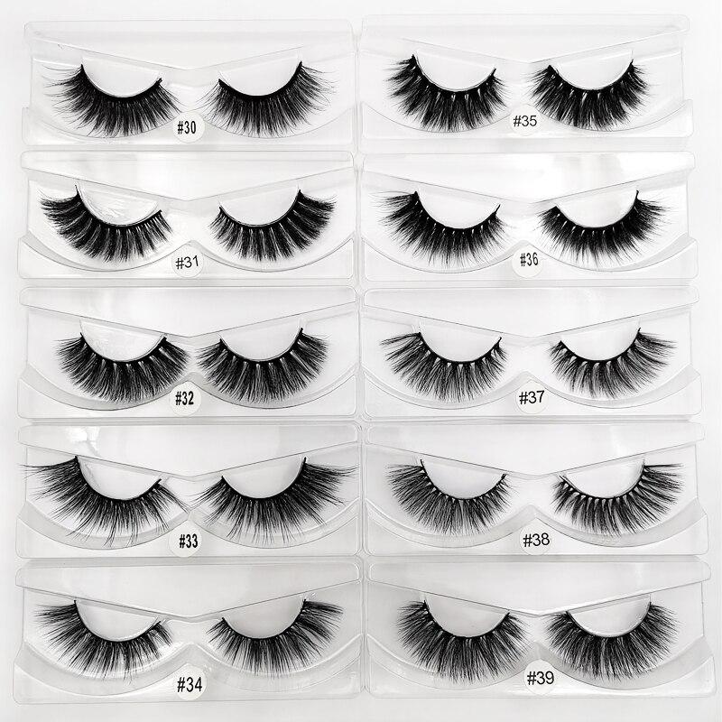 Mink Eye Lashes Wholesale 20/30/40/100 PCS  Mink Fluffy Fake Eyelashes