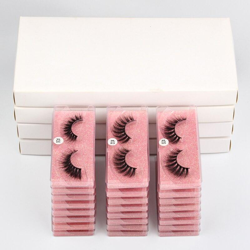 Mink Eye Lashes Wholesale 20/30/40/100 PCS  Mink Fluffy Fake Eyelashes