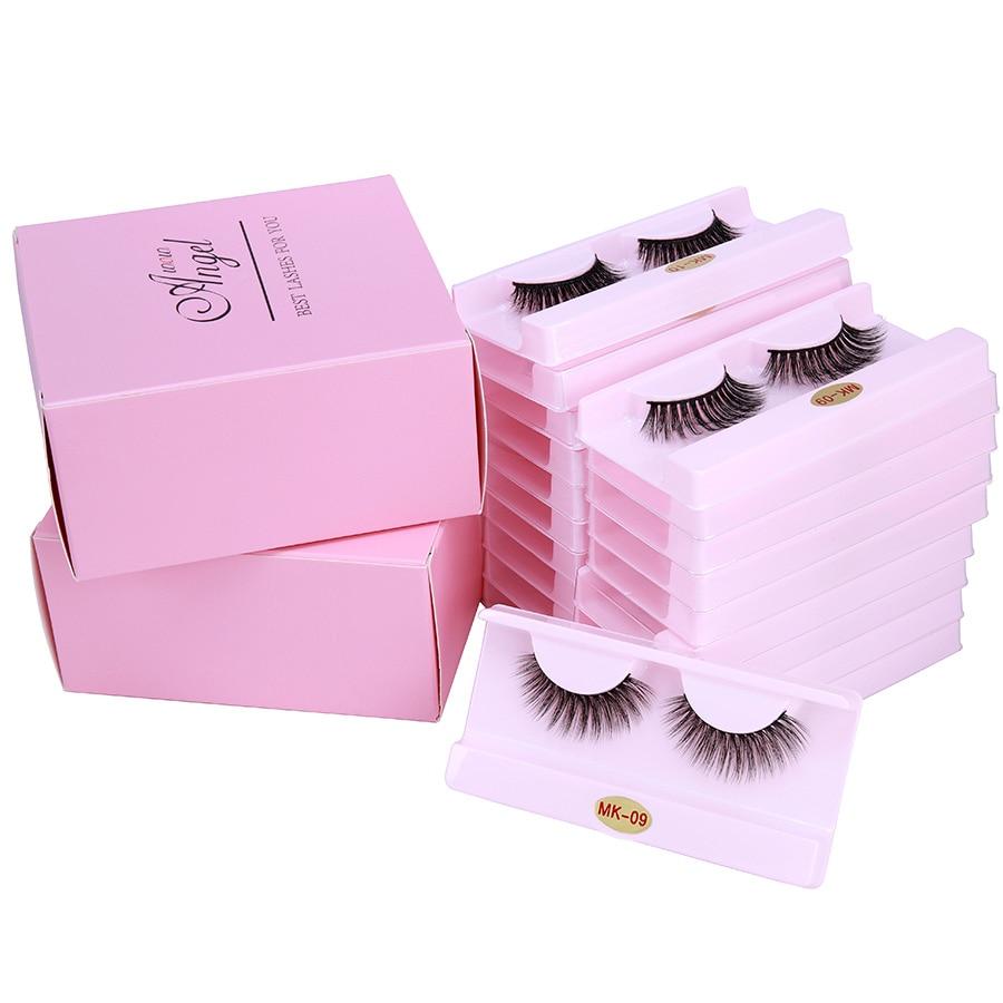 30 Pairs Wholesale 3D Mink Lashes Eyelash Makeup Brush Natural Soft