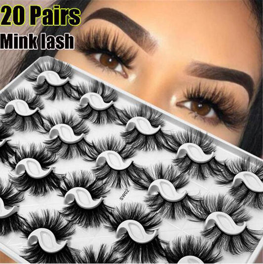 Wholesale 20 pairs natural false eyelashes fake lashes long makeup 3d