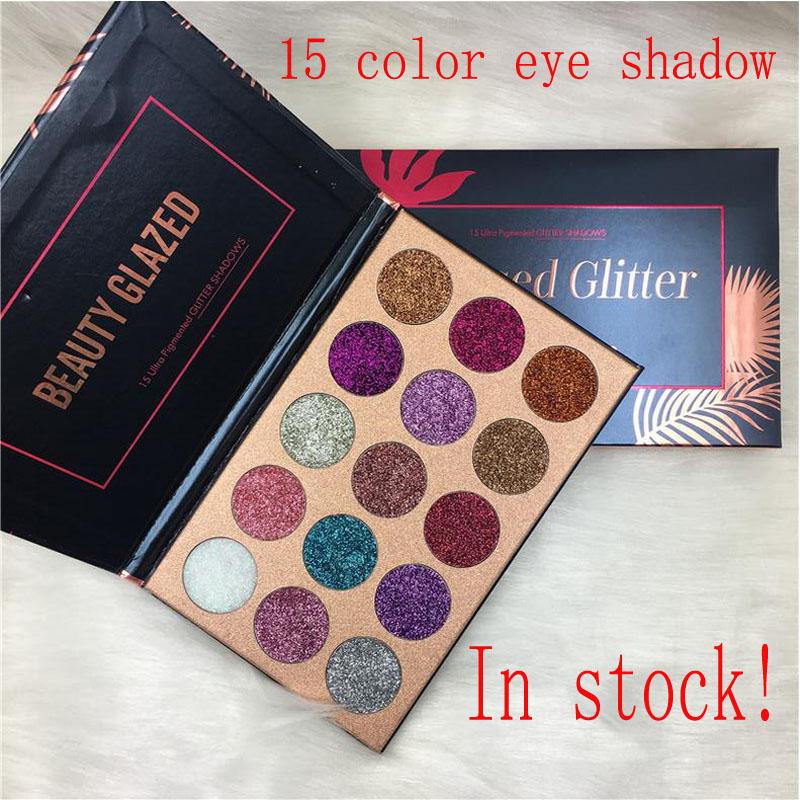 Makeup Beauty glazed glitter Eyeshadow Palette Ultra Shimmer 15 Colors