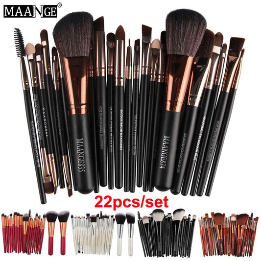 22pcs Set Maange Professional Makeup Brushes Eyebrow Eyeshadow Makeup