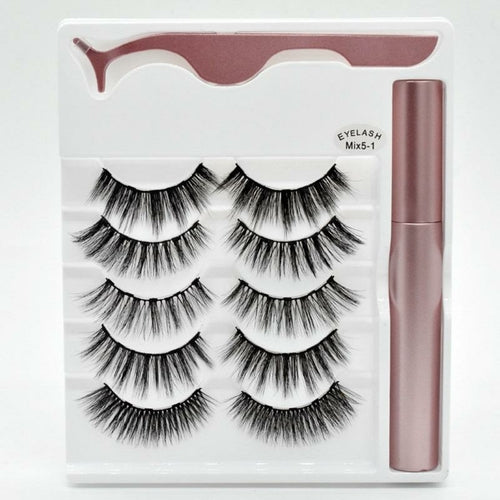 5 pairs magnetic false eyelashes eyeliner set magnetic eyeliner +