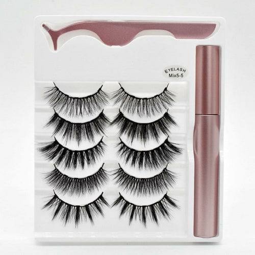 5 pairs magnetic false eyelashes eyeliner set magnetic eyeliner +